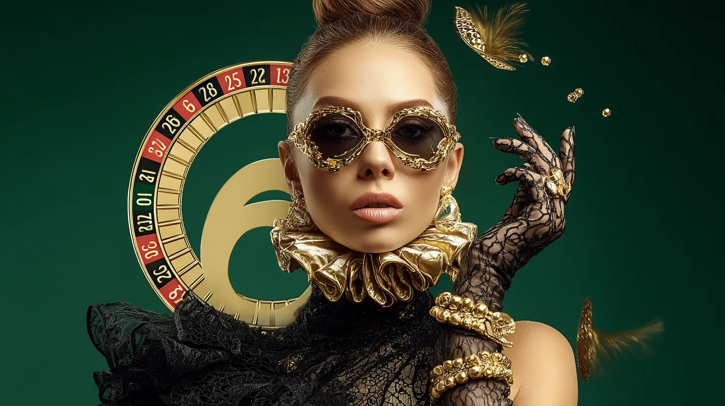 Jugadora frente a una ruleta de casino